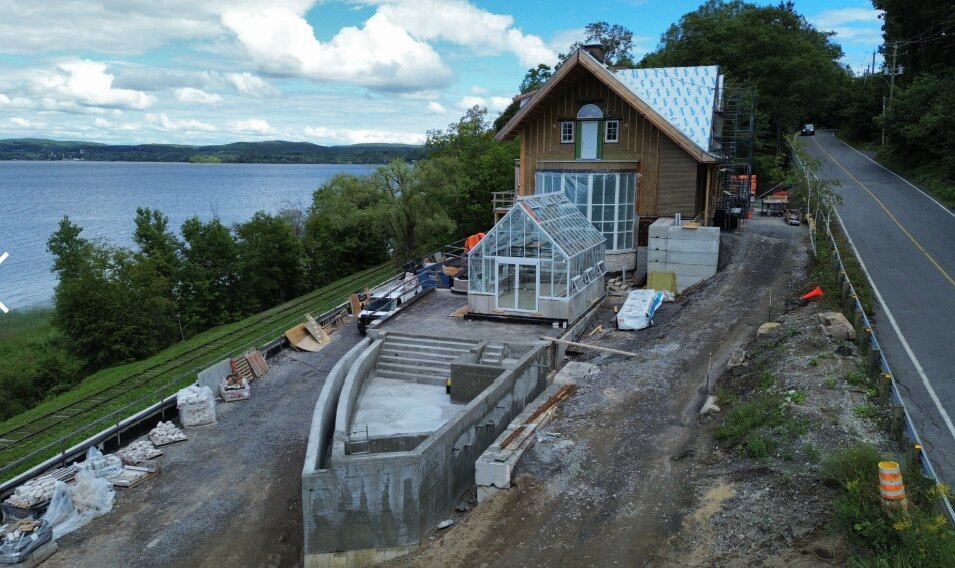Cliffside waterfront residence